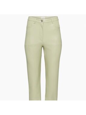 Aritzia Wilfred Melina Light Sage Green Vegan Leather Pants